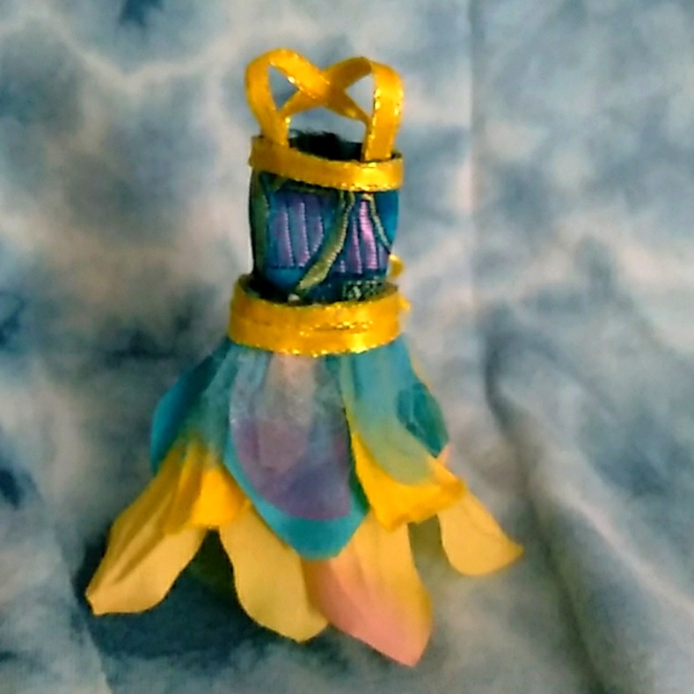 Handmade upcycled fairy doll dress 4"